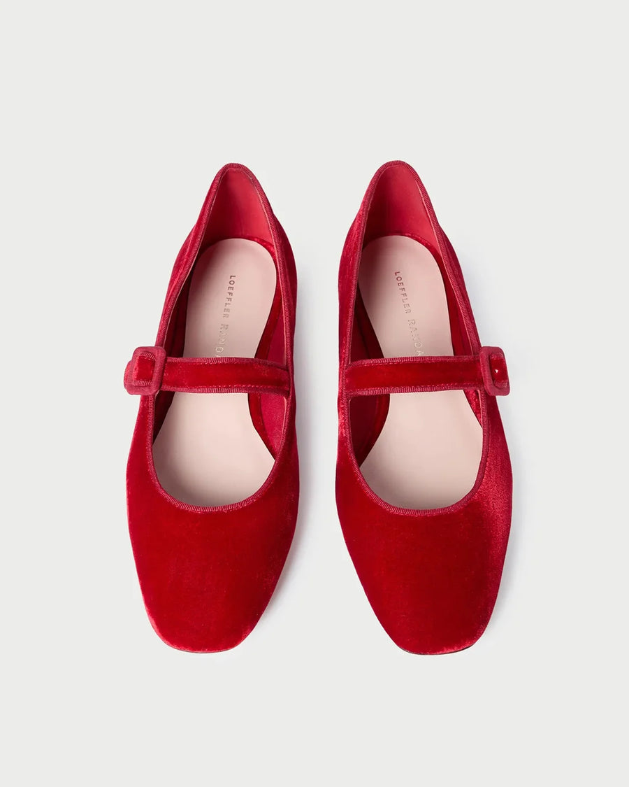 loeffler randall Ginger Mary Jane Flat Red