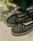 Loeffler randall Kayla espadrille crochet in Black