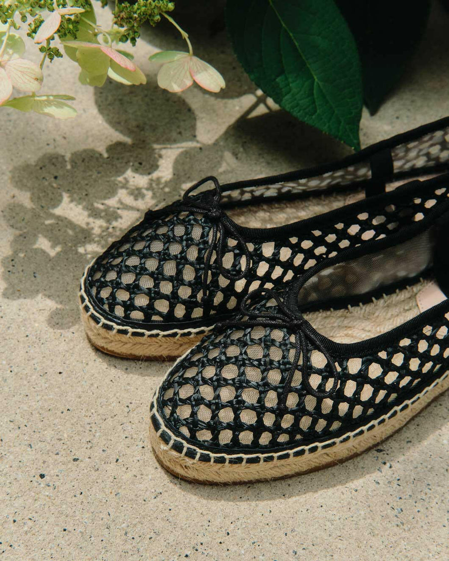 Loeffler randall Kayla espadrille crochet in Black