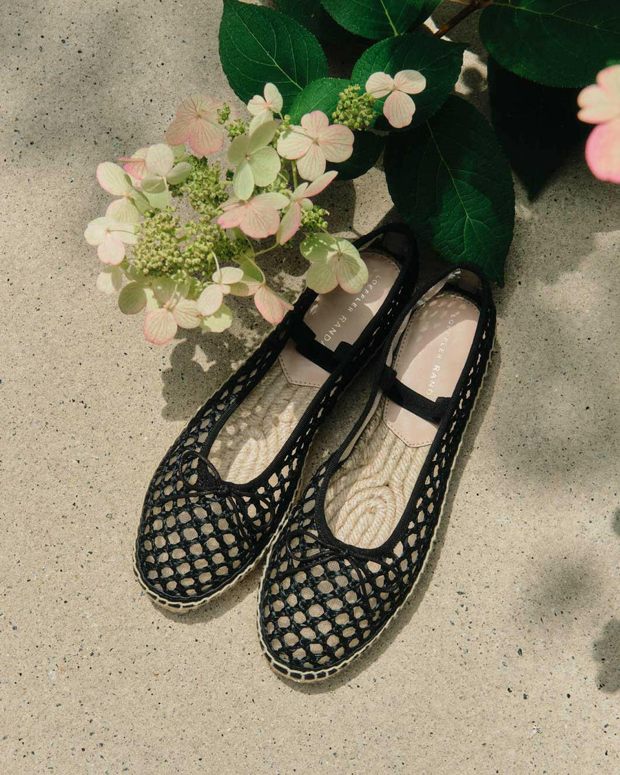 Loeffler randall Kayla espadrille crochet in Black