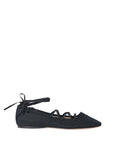 loeffler randall Louisa Lace Up Ballet Flat Black