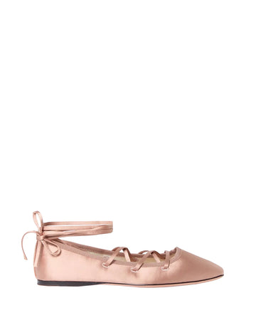 loeffler randall Louisa Lace Up Ballet Flat Pink