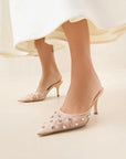 loeffler randall paloma cream and crystal mesh mule