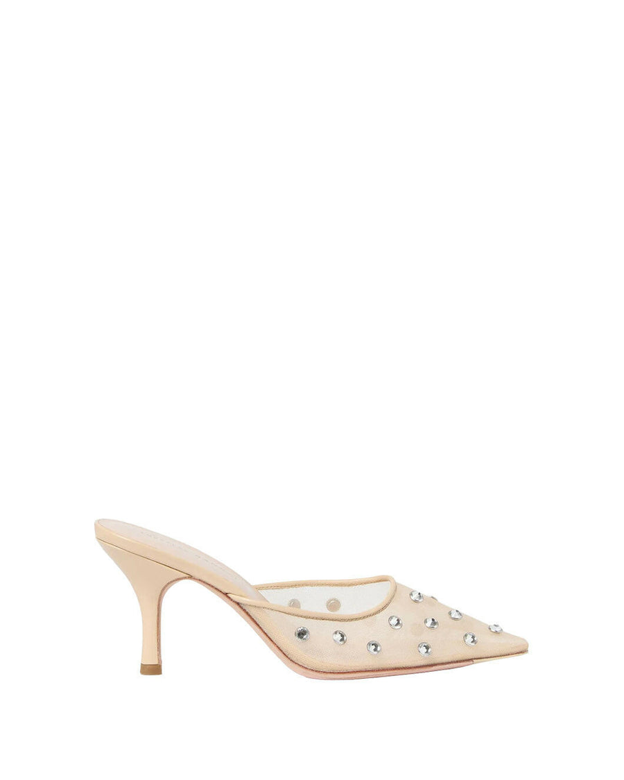 loeffler randall paloma cream and crystal mesh mule