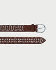 loeffler randall Isaac Studded Belt Espresso Silver