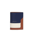 marni billfold with coin purse blue, white, and brown