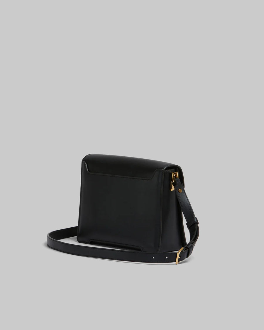 marni Black Leather Trunkaroo Medium Shoulder Bag back