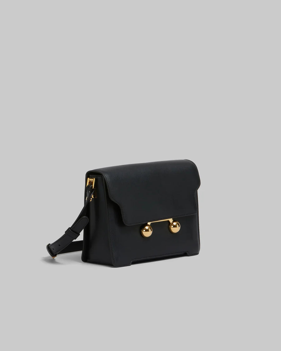 marni Black Leather Trunkaroo Medium Shoulder Bag side