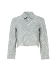 marni cropped button front shirt antique silver