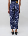 marni Five Pocket Carrot Trousers midnight blue on figure back