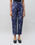 marni Five Pocket Carrot Trousers midnight blue on figure front