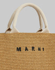 marni Raffia Small Basket Bag natural detail