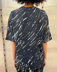 marni Scribble Logo T-Shirt black on figure back