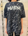 marni Scribble Logo T-Shirt black on figure front