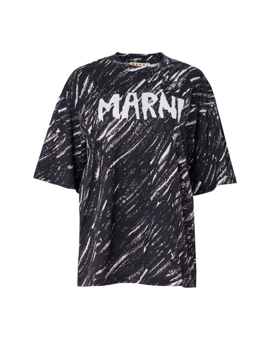 marni Scribble Logo T-Shirt black