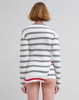 marni Seaside Stripe Knit Crew Neck alabaster white on figure back