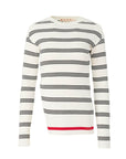 marni Seaside Stripe Knit Crew Neck black and white stripe