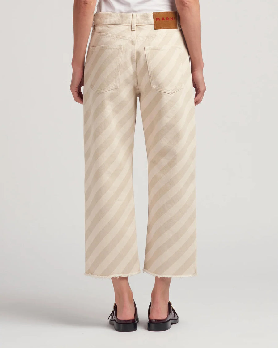 marni bone striped boyfriend trousers denim on figure back