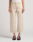 marni bone striped boyfriend trousers denim on figure front