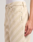 marni bone striped boyfriend trousers denim on figure side detail