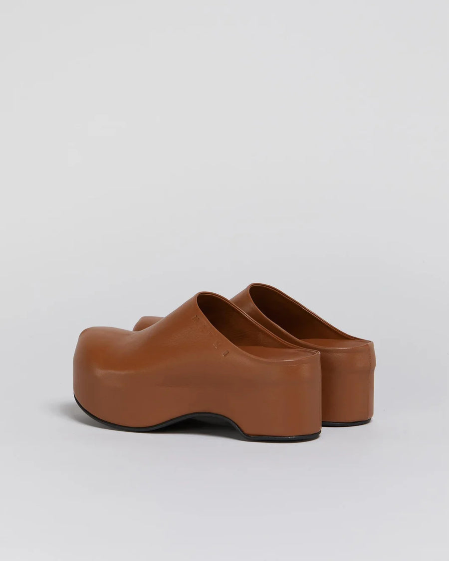 marni chunky sabot clog brown