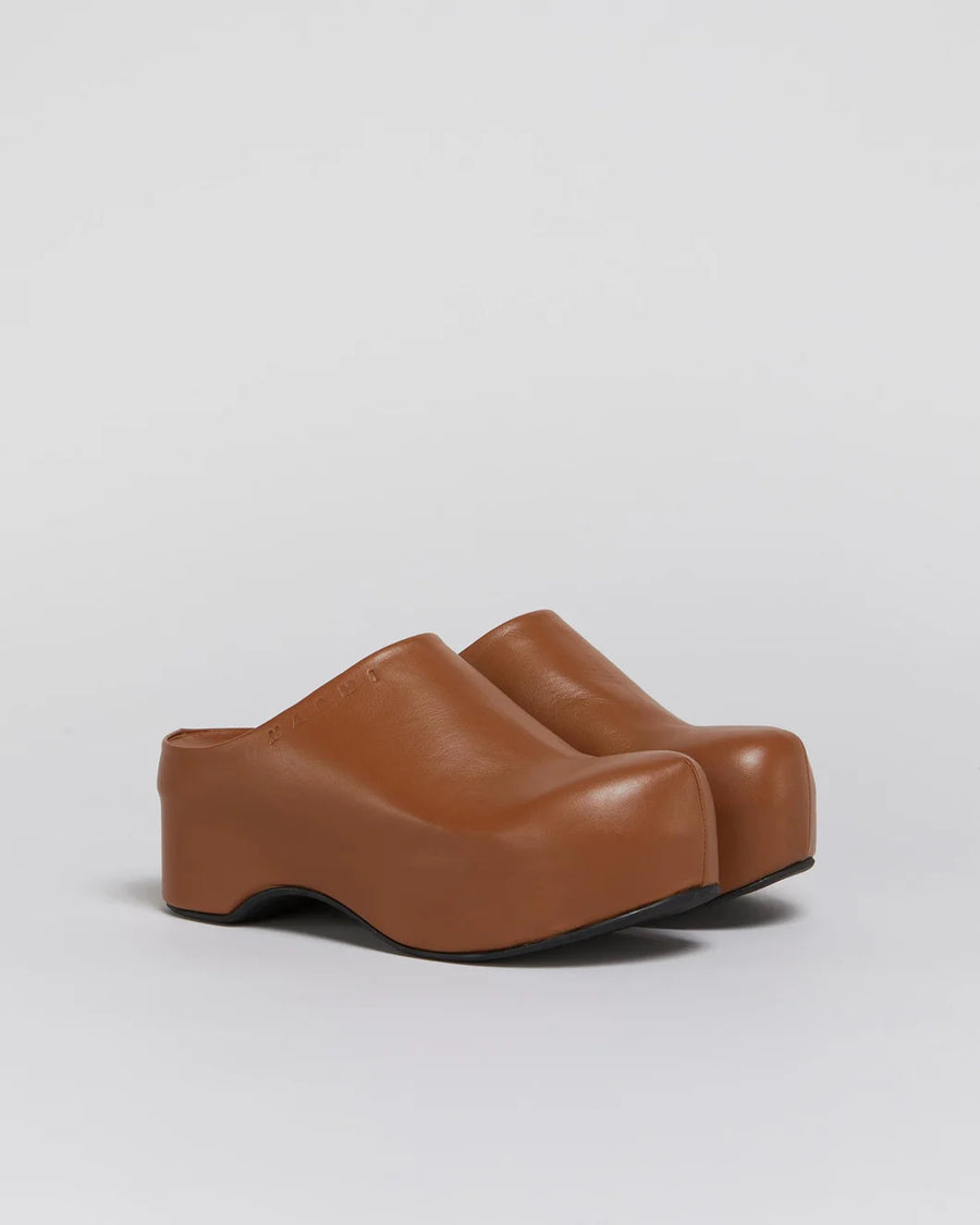 marni chunky sabot clog brown