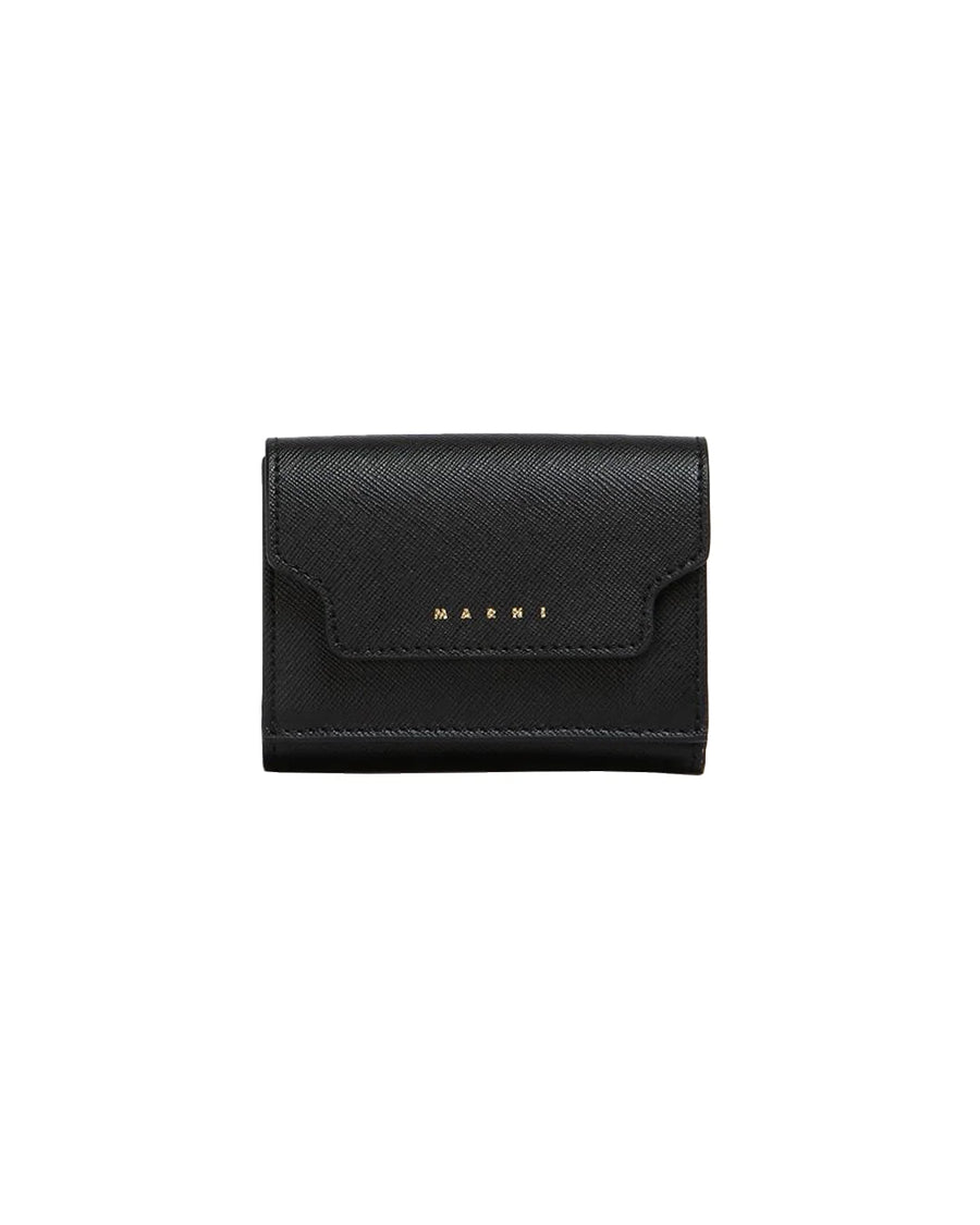 marni trifold wallet black