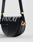 patou le patou logo bag black and white