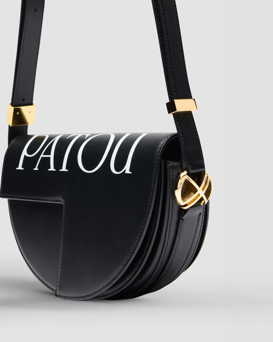 patou le patou logo bag black and white