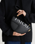 patou le patou logo bag black and white