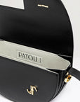 patou le patou logo bag black and white