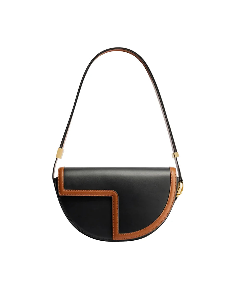 patou Le Patou Bicolor Bag black and chestnut