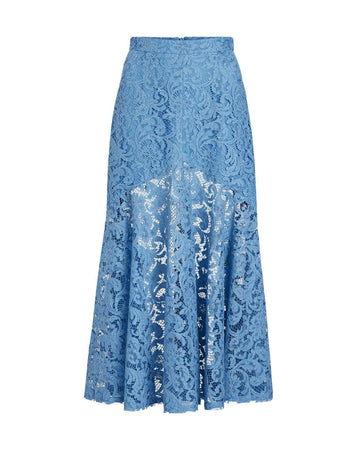 patou Peplum Lace Skirt airy blue