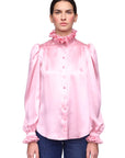 prune gold schmidt double collar shirt pink figure front
