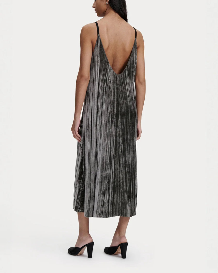 rachel comey namur dress gunmetal grey on figure back