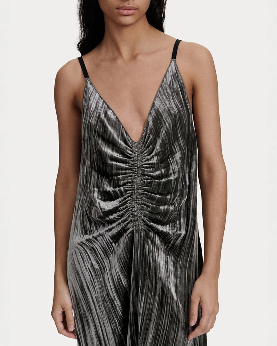 rachel comey namur dress gunmetal grey on figure front