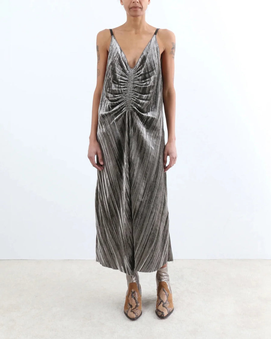 rachel comey namur dress gunmetal grey on figure front