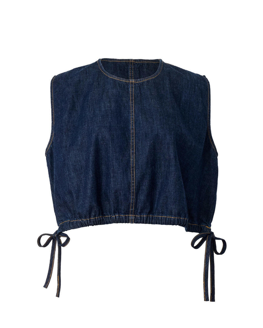 rachel comey aires top dark indigo denim 