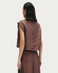 Rachel comey bacchus top guava brown on figure back