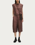 Rachel comey bacchus top guava brown on figure front