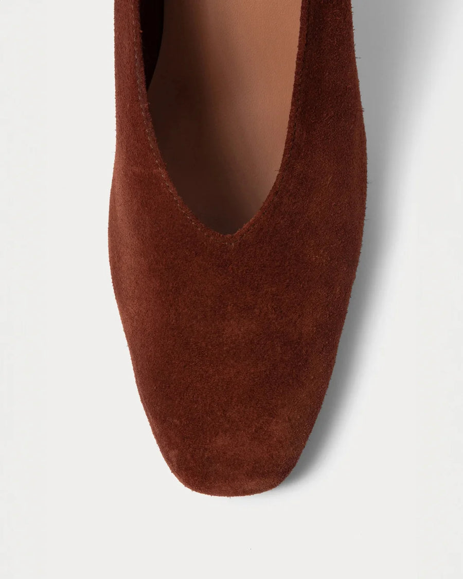 rachel comey Chloris Pump whisky brown top detail