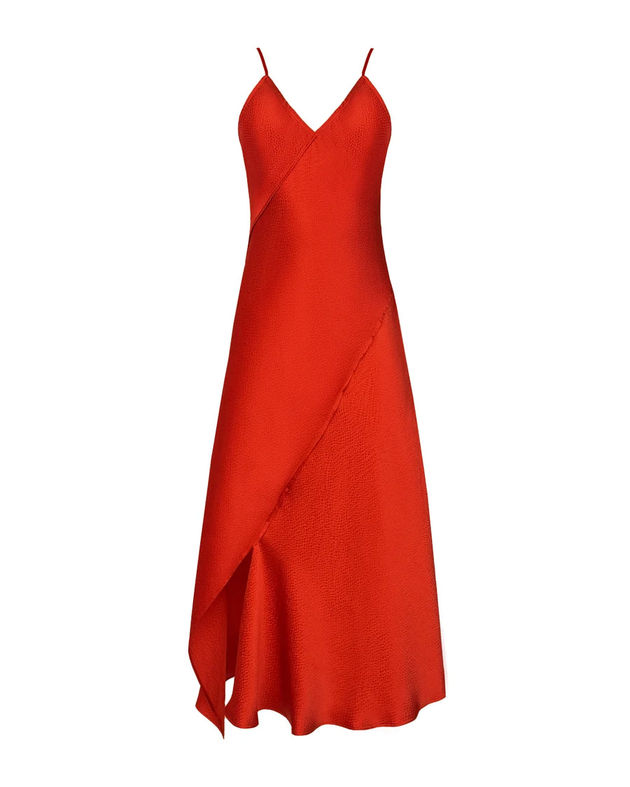 rachel comey granger dress tomato red 