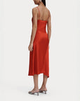 rachel comey granger dress tomato red on figure back