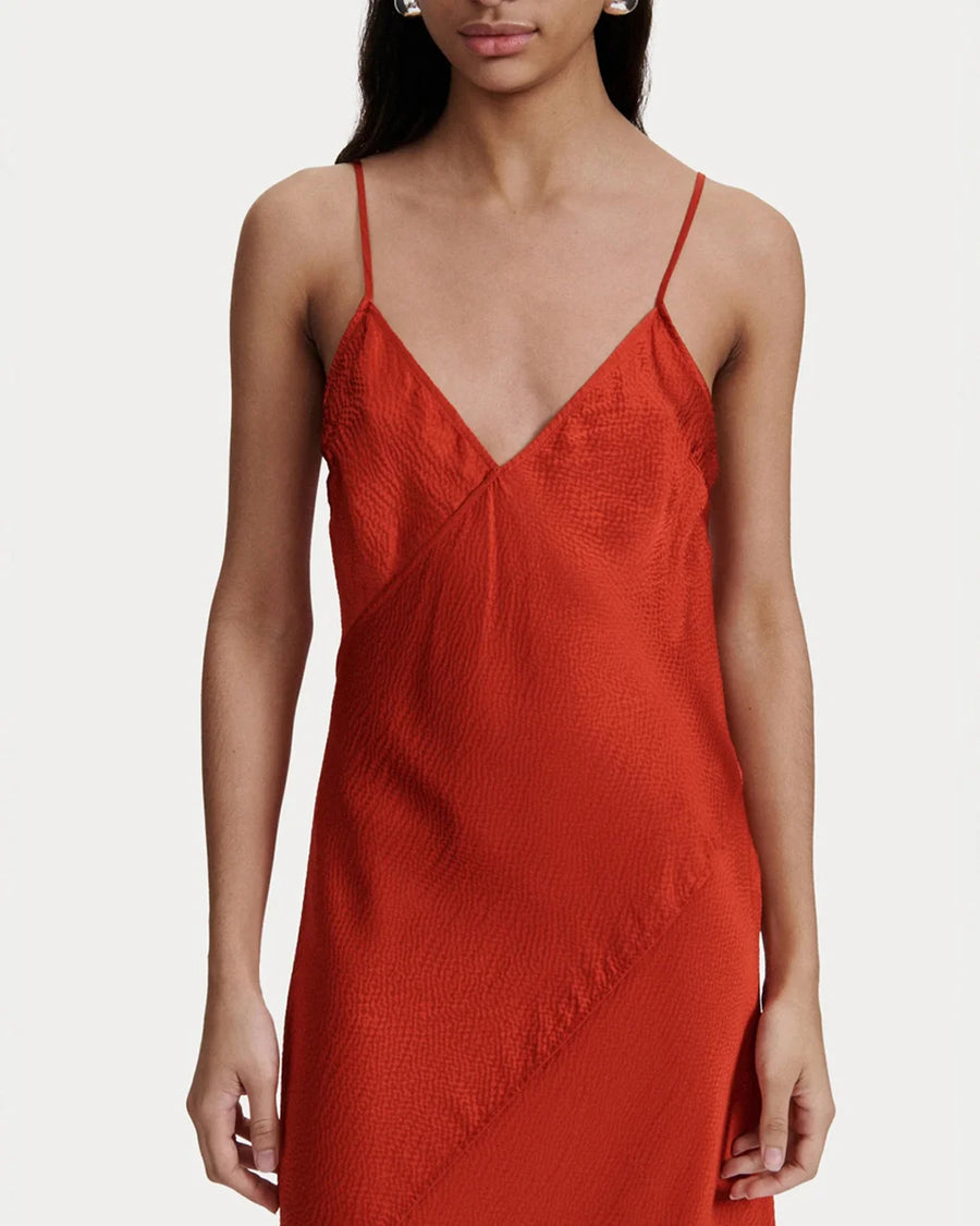 rachel comey granger dress tomato red on figure front