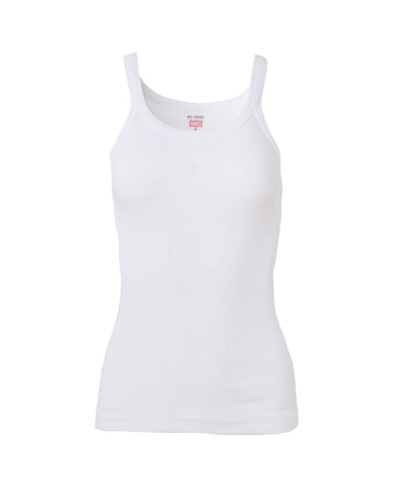 redone ribbed tank white front