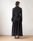 rejina pyo camila shirt and anika skirt black on figure back