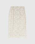 rochas pencil skirt in embroidery back