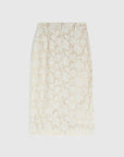 rochas pencil skirt in embroidery back