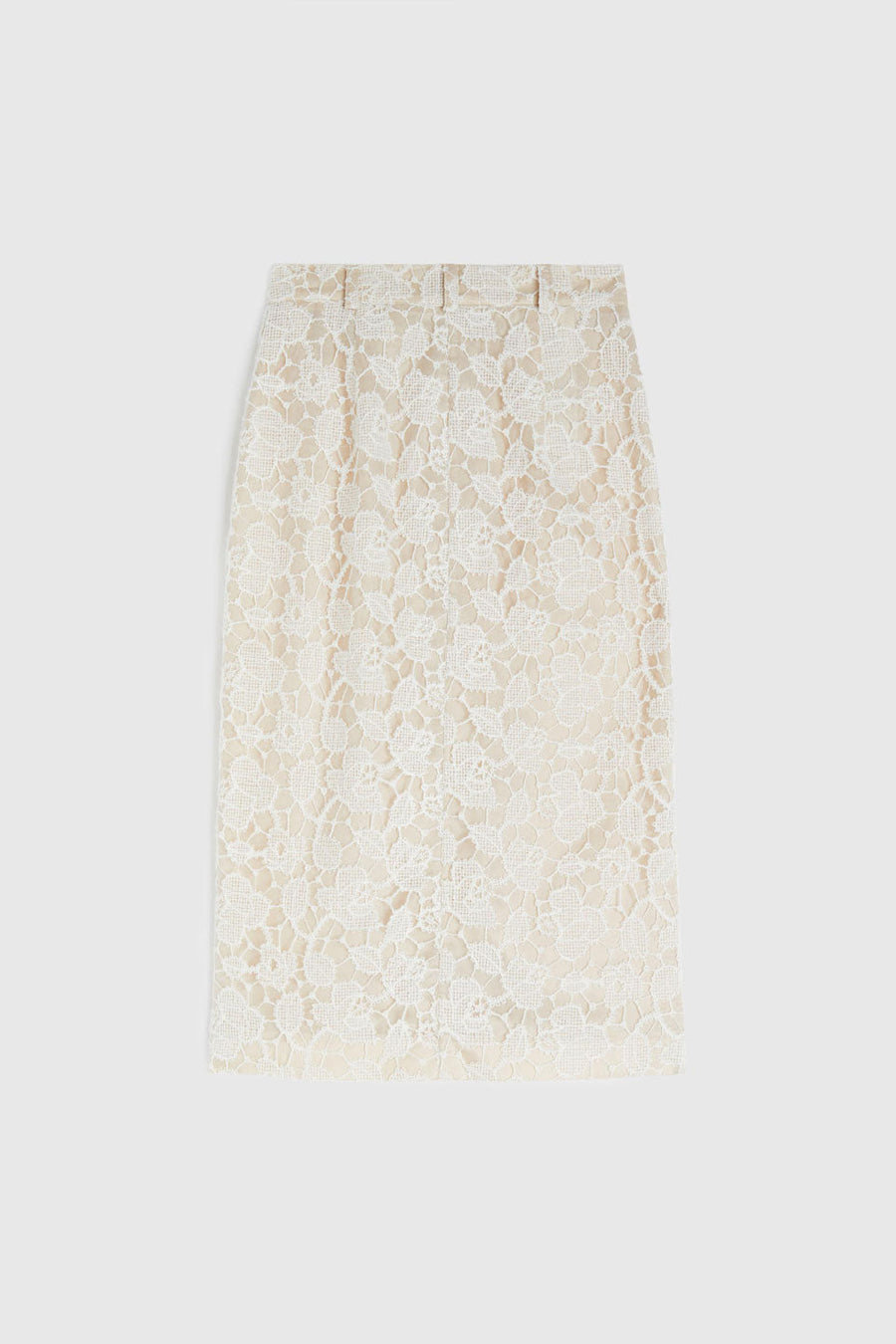 rochas pencil skirt in embroidery back