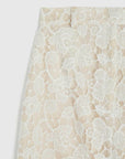 rochas pencil skirt in embroidery